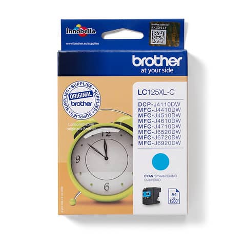 Cartuccia inkjet alta resa LC-125 Brother ciano LC-125XLC